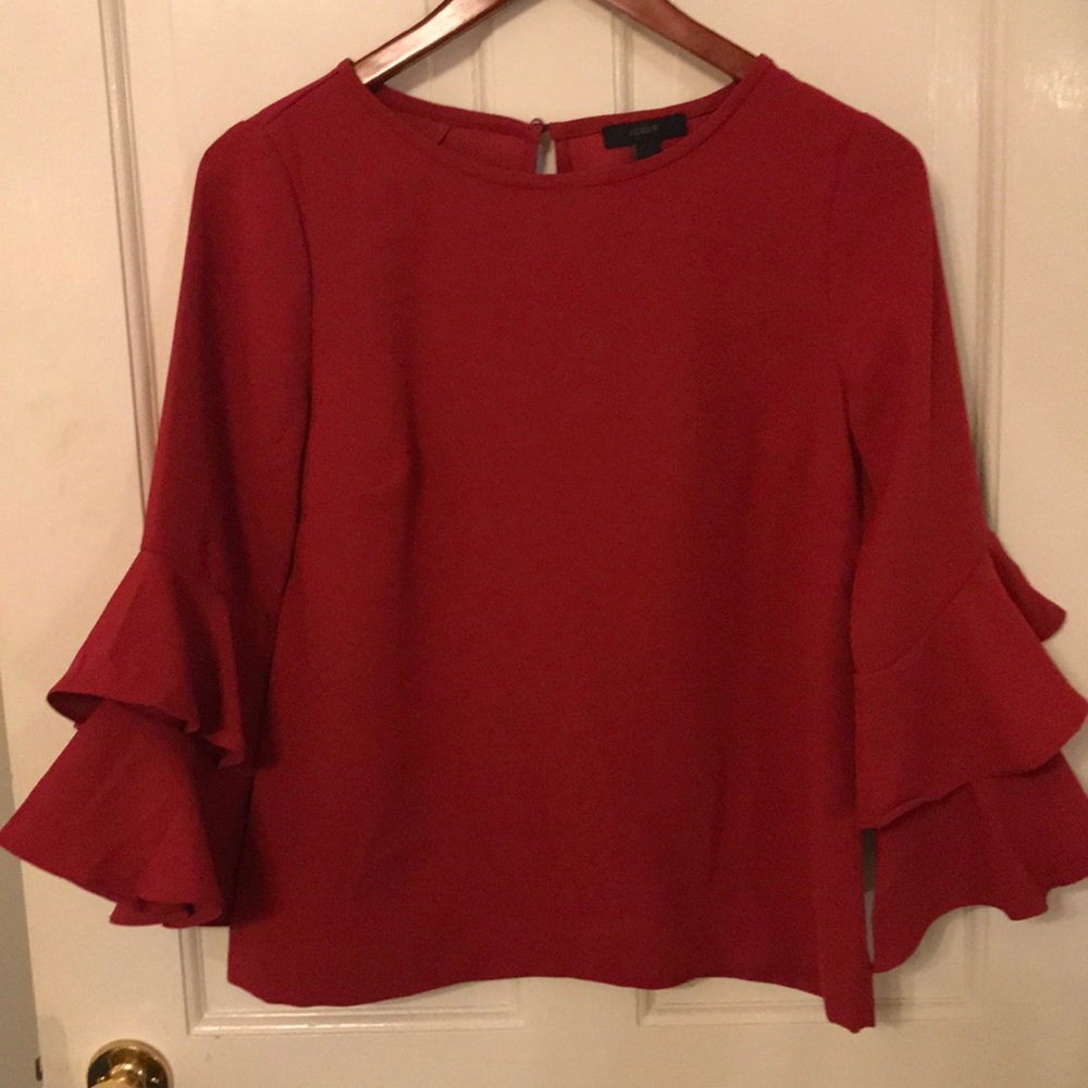 Jcrew red top only worn once